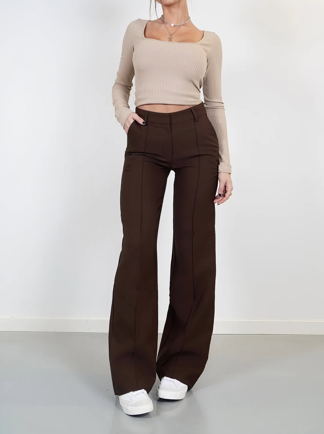 Élégance Wide Pantalon
