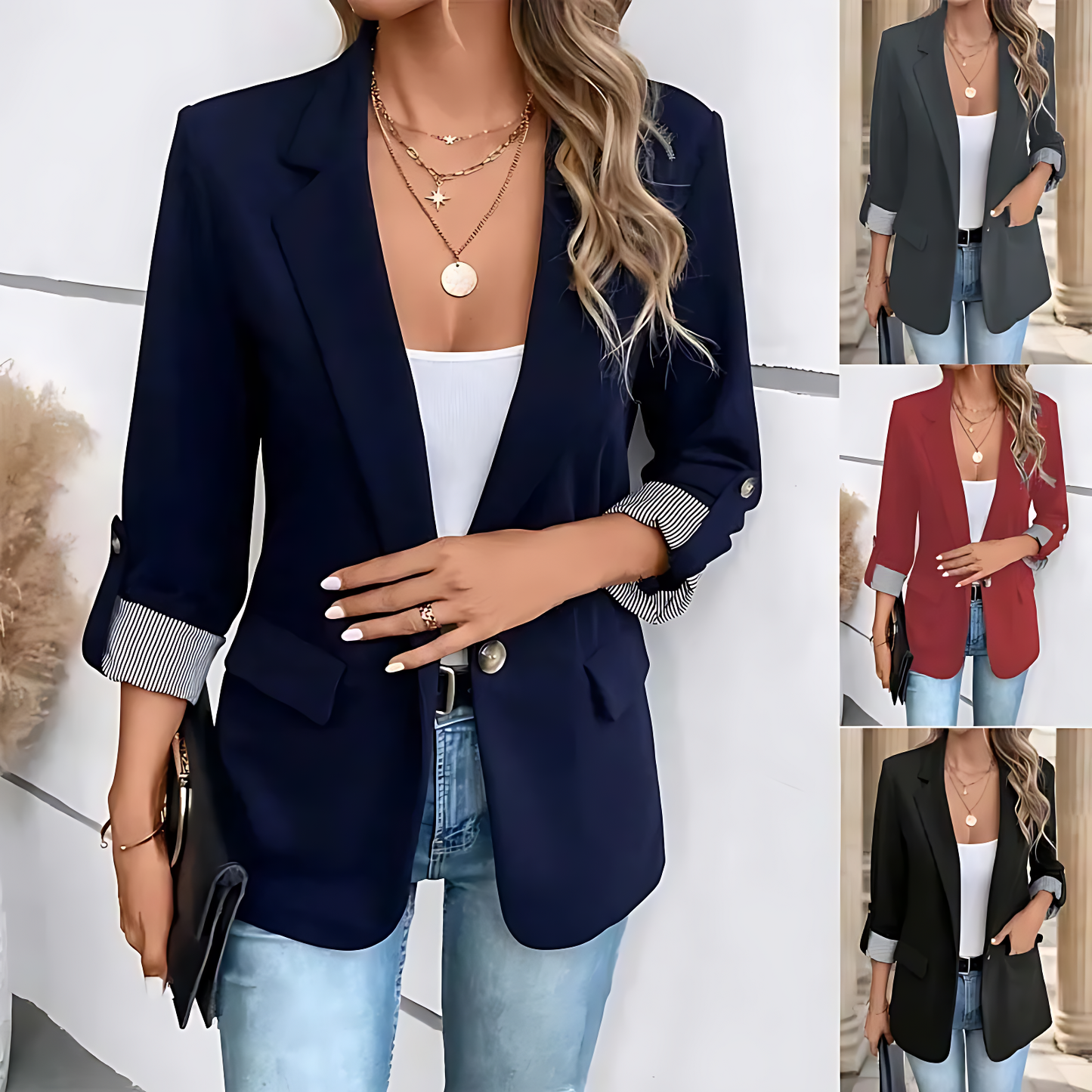 Elegant Long Blazer 1+1 Gratis