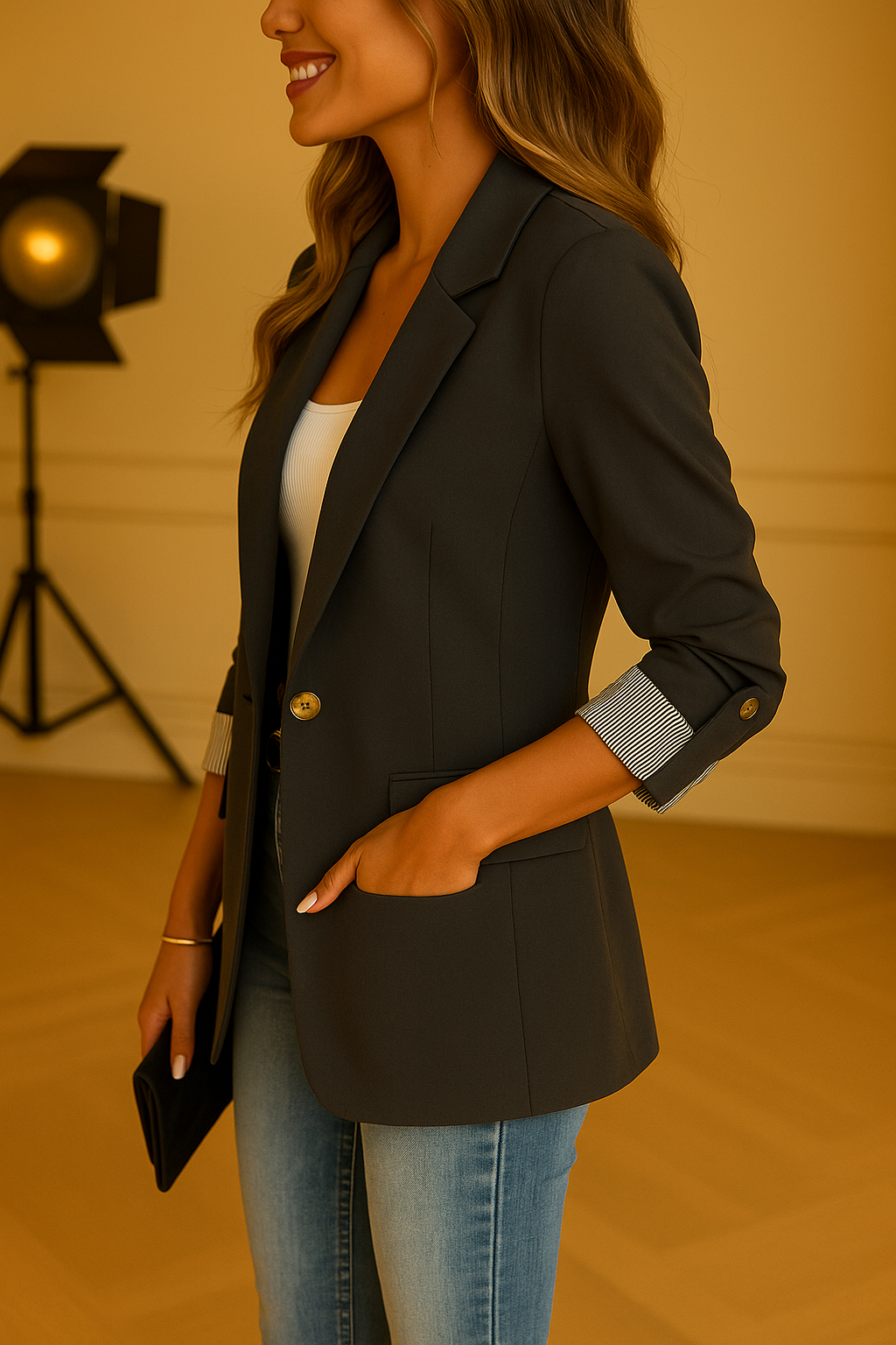 Elegant Long Blazer 1+1 Gratis