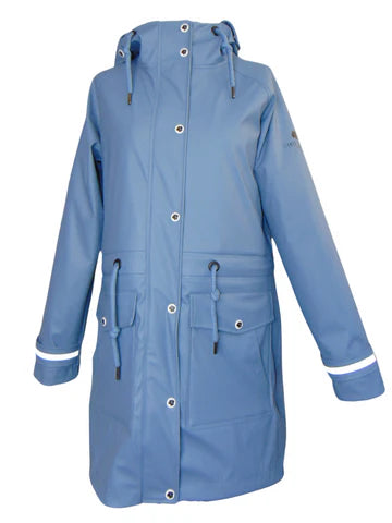 Jolenta™ | Halflange Regenjas met Capuchon